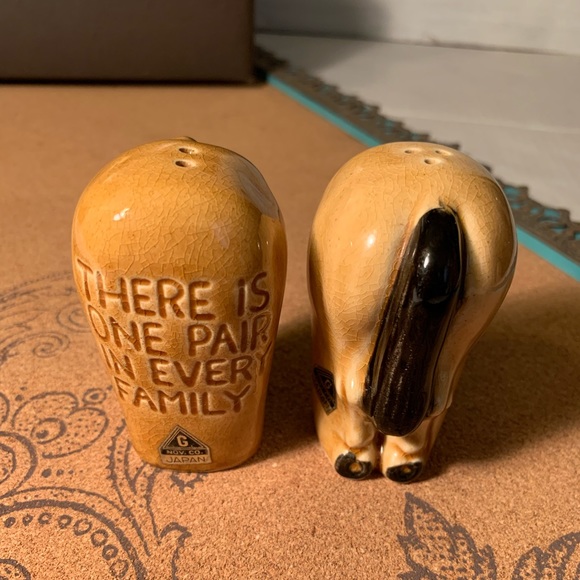 Vintage Pair Donkey Salt and Pepper Shakers (B21) - Picture 1 of 7